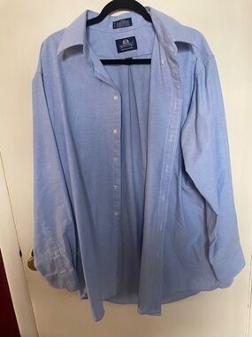 Stafford Light Blue Men's Dress Shirt - Spread Collar